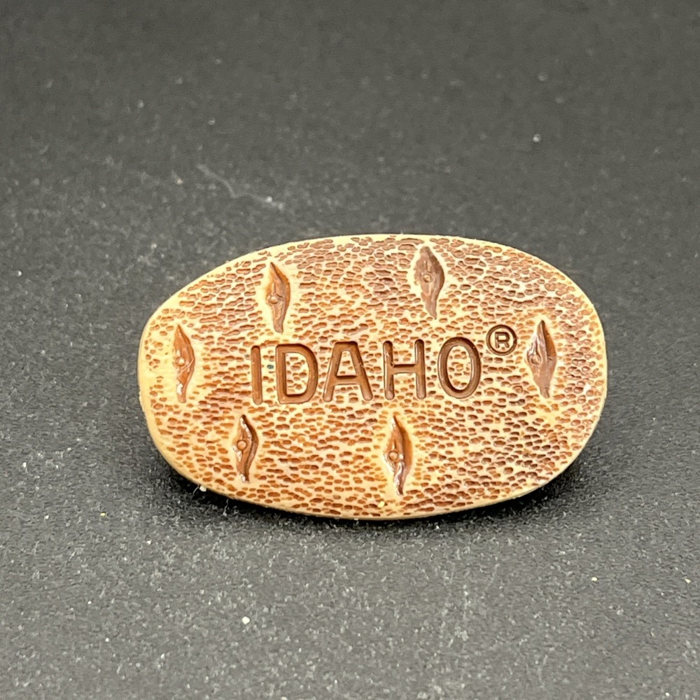Vintage Idaho Potato Plastic Lapel Hat Pin B4